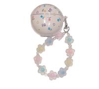 Lovely Clear Tulip Pattern Case for Huawei FreeBuds 7i, Headphone Earphone Case Cover with Pendant Accessories