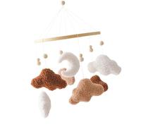 Lovely Cloud Shape Infant Toy for Hand Eye Coordination Soft Plush Charm Safe for Newborns Portable Baby Grasp Toy with Bells