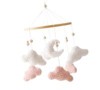 Lovely Cloud Shape Infant Toy for Hand Eye Coordination Soft Plush Charm Safe for Newborns Portable Baby Grasp Toy with Bells