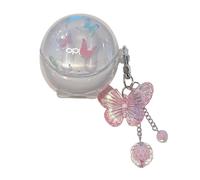 Lovely Colorful Butterfly Pattern Case for Oppo Enco Air3, Headphone Earphone Case Cover with Pendant Accessories