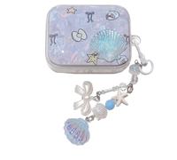 Lovely Colorful Shell Pattern Case for Realme Buds Air7, Headphone Earphone Case Cover with Pendant Accessories