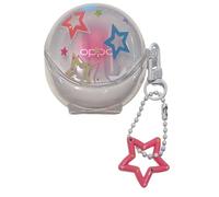 Lovely Colorful Star Pattern Case for Oppo Enco Air3, Headphone Earphone Case Cover with Pendant Accessories