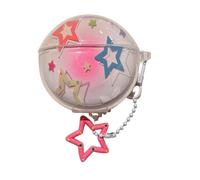 Lovely Colorful Star Pattern Case for Oppo Enco Air3i, Headphone Earphone Case Cover with Pendant Accessories