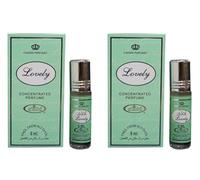 Lovely Concentrated Perfume Oil 6ml Roll-On - Pack of 2 | Sweet Floral Alcohol-Free Attar for Women & Girls | Long Lasting Soft Fragrance