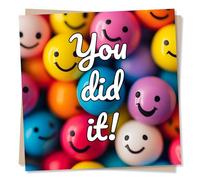 Lovely Congratulations or Well Done Card For Loved One - Exams, Graduation - You Did It! - For Son, Daughter, Niece, Nephew, Relative