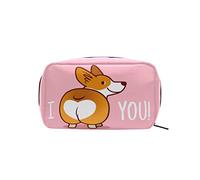 Lovely Corgi Dog Makeup Bag Portable Organizer Cosmetic Bag for Travel Makeup Case, Gifts, Daily Use Toiletry Bag for Girls Women