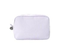 Lovely Cosmetic Bag Stripe Toiletry Portable Makeup Aesthetic Organizers Skincare Organisers for Women Makeup Toiletry Lovely Coin Purse Portable Stripe Wash