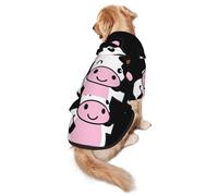 Lovely Cow Print Dog Hoodie For Medium To Large Dogs, Warm, Soft, Breathable Sweatshirt, Easy To Wear Jumper For Winter And Fall, Pet Coat Pullover