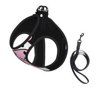 Lovely Cow Print Harness Leash Set For Cats And Dogs, Reflective Adjustable, Soft Breathable Mesh Vest With Escape-Proof Lead, For Small Pets And Kitten Puppies