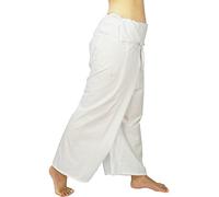 Lovely Creations's Jumbo Size Man Women Thai Fisherman Wrap Pants Toray Wild Leg Baggy Yoga Casual Trousers Waist 60" - -