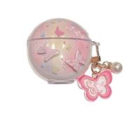 Lovely Cute Butterfly Pattern Case for Huawei FreeBuds 7i, Headphone Earphone Case Cover with Pendant Accessories