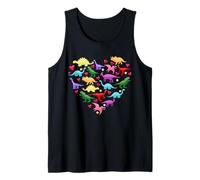 Lovely Cute Dino in Heart Dinosaur Women Men Boys Girls Kids Tank Top
