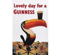 Lovely Day for a Guinness Fridge Magnet Handmade in UK - Decorative Magnet - Picture Size 90x60mm