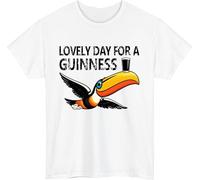 Lovely Day for a Guinness Retro Beer T-Shirt, Vintage Drinking Adult Unisex Meme Tee Top