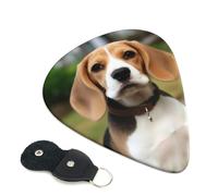Lovely Dog beagl 6 Pack Guitar Picks With Holder, Personalized Guitar Plectrums Non-Slip Portable Ukulele Bass Picks 0.46mm For Acoustic Guitar Lovers Gifts