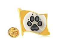 Lovely Dog Claws Black Pattern Golden Metal Flag Lapel Pin Badge