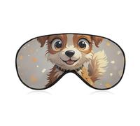 Lovely Dog Eye Mask for Women & Men, Breathable & Adjustable Eye Cover, Ultra Soft Sleep Mask, Lightweight Travel Blindfold for Airplane, Nap, Night Sleeping