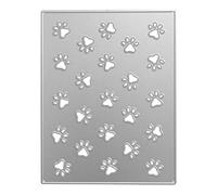 Lovely Dog Paw Print Cutting Dies Footprint Die Embossing Stencil Template Mold for Scrapbooking Photo Frame Footprint Cutting Dies Metal Die-Cut Embossing Decorations