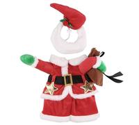 Lovely Dog Santa Costume For Christmas Party Photoshooting Santa Outfit Hat Festival Pet Cosplay Costume Holiday Props
