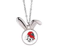 Lovely Dog Watercolor Clothes Illustration Rabbit Necklace Pendant Bunny Animal Jewelry Gift