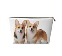 Lovely Dogs Print Toiletry Bag - Travel Makeup Storage Bag, Cosmetic Bags, Pu Leather Waterproof Lightweight Make Up Pouch Organiser for Girls, Women, and Men