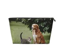 Lovely Dogs Print Toiletry Bag - Travel Makeup Storage Bag, Cosmetic Bags, Pu Leather Waterproof Lightweight Make Up Pouch Organiser for Girls, Women, and Men