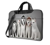 Lovely Dogs Print Ultra-Thin Laptop Bag 15.6 Inch With Shoulder Strap, Waterproof Computer Case Sleeve For 13, 14, 15.6 Inch Laptops,Portable Briefcase Messenger Bag For Men Women