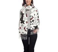Lovely Dogs Women Fall Winter Spring Scarf Pashmina Shawls Long Fringed Wraps Large Warm Scarves, Lovely Dogs, One Size