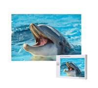 Lovely Dolphin Printed,1000 Pieces Wooden Jigsaw Family Game Jigsaw Puzzles for Adults Teens Home Decor