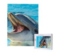 Lovely Dolphin Printed,500 Pieces Wooden Jigsaw Family Game Jigsaw Puzzles for Adults Teens