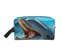 Lovely Dolphin PrintedMakeup Trave Bag for Women,Cosmetic Large Capacity Organizer