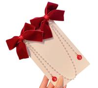 Lovely Double Bows Hair Clip Hair Styling Barrettes Hair Accessories For Toddler With Pearls Tassels For Music Festival Bowknot Hair Clip