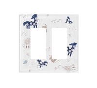 Lovely Dream Horse Dual-Texture Roman Frame Switch Plate â€“ Premium Pc Wall Switch Cover With Full-Panel Embossed Print, Heavy-Duty 100°c Heat & Fade Resistant Design For Residential & Commercial Use