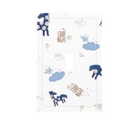 Lovely Dream Horse Modern Single-Gang Switch Wall Plate â€“ Premium Pc Material Decorative Cover with Full-Panel Printed Design, Easy Installation for Residential & Commercial Use