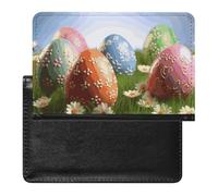 Lovely Easter Egg Passport Holder Passport Cover Protector Essentials with Credit Card Slots for Women Men
