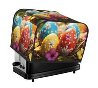 Lovely Easter Eggs Toaster Cover 4 Slice, Two Slice Bread Machine Covers Quilted Toaster Dust Cover Universal Size Kitchen Small Appliance Cover With Top Handle