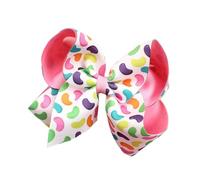 Lovely Easter Theme Print Hairpin Bowknot Hair Clip Hair Bows For School Event And Family Holiday Party Gathering