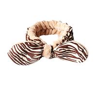 Lovely Elastic Hairband Leopard Print Plush Big Bows Soft For Head Wrap For Shower Beauty Skincare Striped Dot Headband Leopard Headwrap For Women Furry Elastic Headband