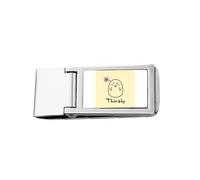 Lovely Expression Longing Appetence Slim Money Clip Stainless Holder Pocket Wallet