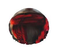 Lovely ferret Women's shower cap, waterproof, reusable, with washable elastic cord, suitable for long hair and braids, ideal for showering.