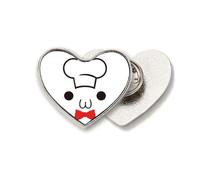 lovely fi am a chef expression Heart Metal Pin Brooch Clip Love