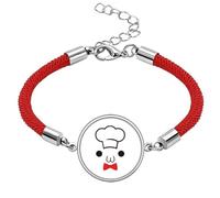 Lovely fi am a Chef Expression Lucky Red String Bracelet Rope Bracelet Handmade