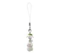 Lovely Flocked Rabbit Phone Strap Soft Touch Durable Resin Charm Perfect for Commuting or Campus Life Flocked Phone Charm, フリーサイズ
