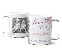 Lovely Floral Grannie Mug, Personalised photo mug for Grannie, Personalised cup for Grannie, Personalised gift for Grannie, Personalised present for Grannie, Personalised Mug for Mothers Day, Birthday