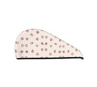 Lovely Flower Patterns Printed Hair Towel Wrap, Super Absorbent Dry Hair Cap for Women Shower Caps for Gym Salon Bath Shower