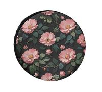 Lovely Flowers Spare Tire Cover, 30inch Oxford Wheel Protector Travel Accessories, Waterproof Dustproof Wheel Tire Covers for RV Jeep SUV Camper Truck