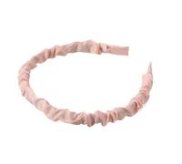 Lovely Folds Solid Color Hairbands for Women Korean Sweet Thin Wash Hair Hoops Bezel Headbands Girls Hair Accessories(Pink)