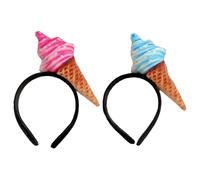 Lovely Foodie Headpiece Elastic Headpiece with Chicken Leg Wing Vegetable Ice Cream Design for Costume Parties Daily Wear Funny Hair Accessories for Women Men Kids