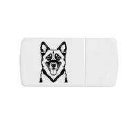 'Lovely German Shepherd with Tongue Out' Pill Box with Tablet Splitter (PI00034515)