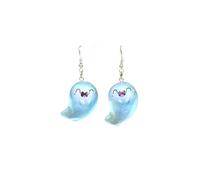 Lovely Ghost Glow-In-The-Dark Dangle Earrings All Saints' Day Charm Spooky Pendant Earrings Halloween Party Jewelry Gifts for Women, Zinc, No Gemstone